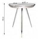 Стол журнальный SIGNAL BORA C зеркальный/хром, 41/46